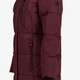 Lange dames winterjas gewatteerd bordeauxrood