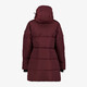Lange dames winterjas gewatteerd bordeauxrood