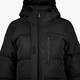 Lange dames winterjas gewatteerd zwart