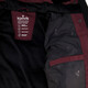 Lange dames winterjas gewatteerd bordeauxrood