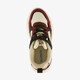 Meisjes dad sneakers beige bordeaux