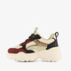 Meisjes dad sneakers beige bordeaux