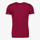 Heren T-shirt bordeauxrood katoen ronde hals