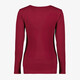Dames basic longsleeve shirt bordeauxrood