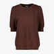 Dames sweat T-shirt bruin