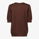 Dames sweat T-shirt bruin