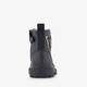 Leren meisjes veterboots met vlinder zwart