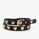 Meisjes riem met gouden hartjes zwart