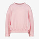 Meisjes sweater met strikjes structuur roze