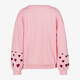 Meisjes sweater met hartjes mouwen roze