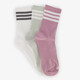 3-pack dames sokken roze groen