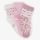 3 meisjes sokken roze wit