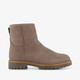 Leren dames boots taupe