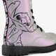 Meisjes veterboots zilver roze