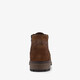 Suède heren veterschoenen cognac bruin