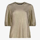 Dames plissé top goud