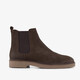Suède heren Chelsea boots donkerbruin