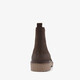 Suède heren Chelsea boots donkerbruin