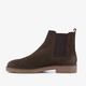 Suède heren Chelsea boots donkerbruin