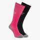 2 paar compressiesokken dames roze zwart
