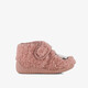 Meisjes teddy pantoffels met kat roze