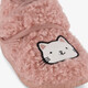 Meisjes teddy pantoffels met kat roze