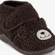 Kinder teddy pantoffels met beer bruin