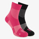 2 paar halflange compressiesokken roze zwart
