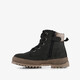 Leren jongens veterboots zwart