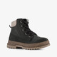 Leren jongens veterboots zwart