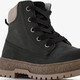 Leren jongens veterboots zwart