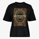Oversized dames T-shirt met print rood goud