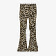 Name It flared meisjes broek met panterprint bruin beige