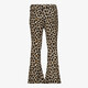 Name It flared meisjes broek met panterprint bruin beige