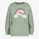 Name It meisjes sweater met regenboogprint groen