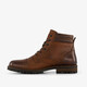 Leren heren veterboots cognac