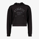 Cropped meisjes sport hoodie zwart