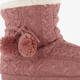 Hoge gevoerde dames pantoffels roze