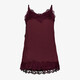 Dames singlet met kant bordeaux rood