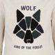 Jongens longsleeve met wolvenkop ecru