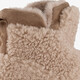 Gevoerde dames teddy pantoffels beige