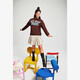 Hoge leren meisjes boots zwart