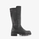Hoge leren meisjes boots zwart