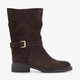 Suede dames boots bruin