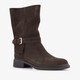 Suede dames boots bruin