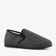Heren pantoffels met teddy voering grijs zwart
