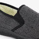 Heren pantoffels met teddy voering grijs zwart