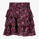 Meisjes rok met bloemenprint paars