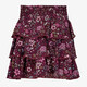 Meisjes rok met bloemenprint paars