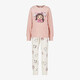 Meisjes pyjama roze wit